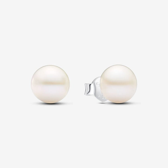 PANDORA : Treated Freshwater Cultured Pearl 7mm Stud Earrings - Sterling Silver - PANDORA : Treated Freshwater Cultured Pearl 7mm Stud Earrings - Sterling Silver
