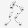 PANDORA : Treated Freshwater Cultured Pearl Drop Earrings - Sterling Silver - PANDORA : Treated Freshwater Cultured Pearl Drop Earrings - Sterling Silver