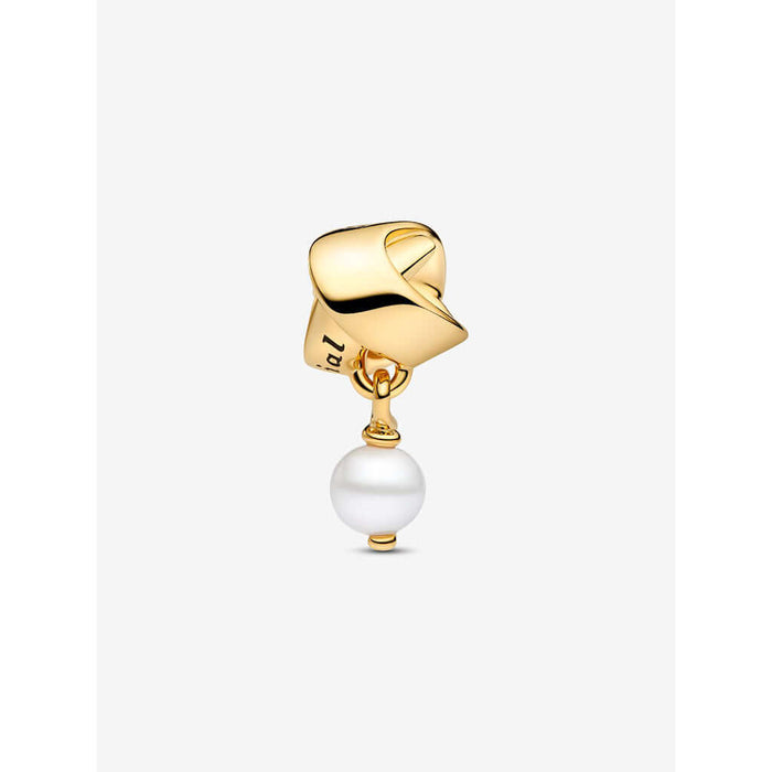 PANDORA : Treated Freshwater Cultured Pearl Ribbon Charm