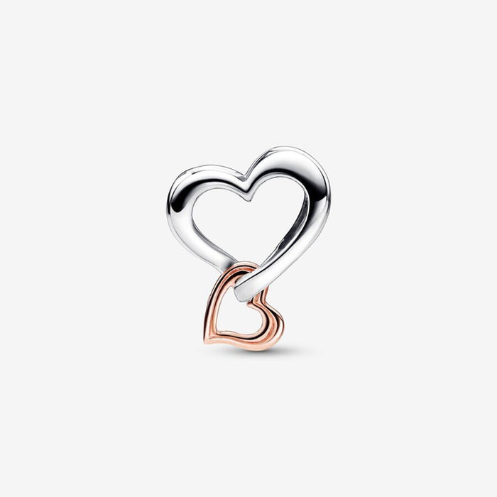 "PANDORA : Two-tone Openwork Infinity Heart Charm -"