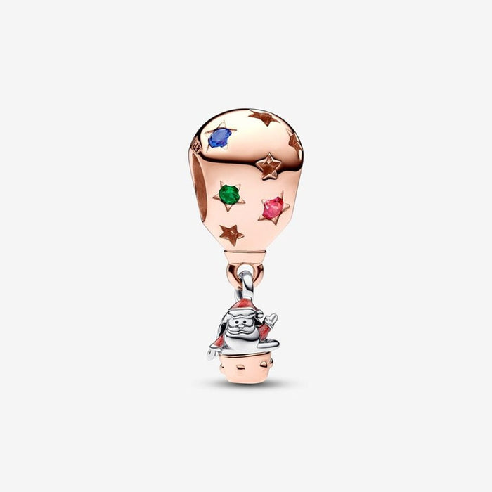 PANDORA : Two-tone Santa Claus in Hot Air Balloon Charm - PANDORA : Two-tone Santa Claus in Hot Air Balloon Charm