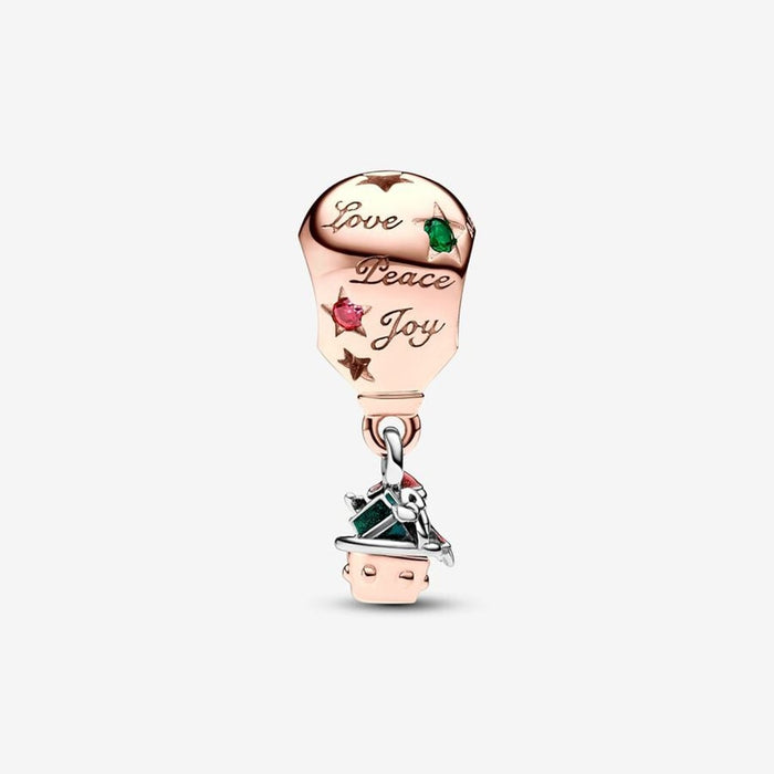 PANDORA : Two-tone Santa Claus in Hot Air Balloon Charm - PANDORA : Two-tone Santa Claus in Hot Air Balloon Charm