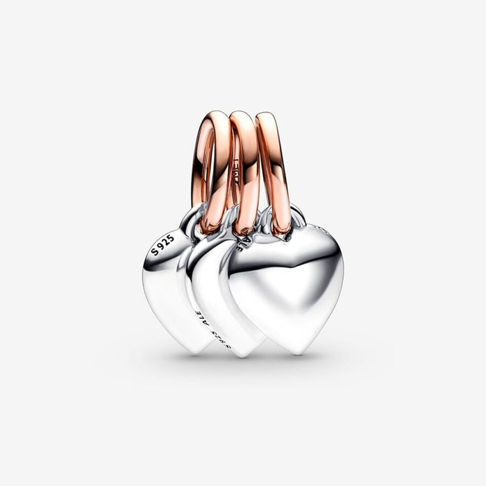 "PANDORA : Two-tone Splittable Family Generation of Hearts Triple Dangle Charm -"