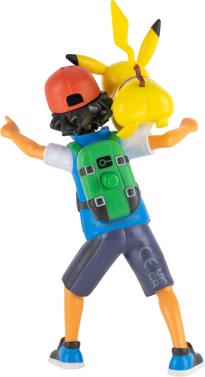 Pokémon 4.5" Feature Battle Action Figure, Features Ash and Pikachu