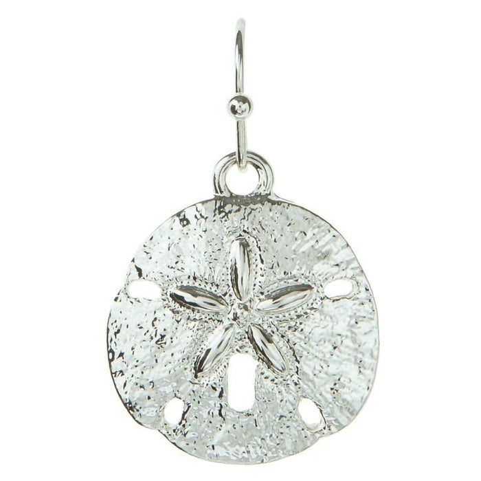 Rain Jewelry : Silver Sand Dollar Drop Earrings