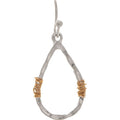 Rain Jewelry : Two Tone Wire Wrap Teardrop Earrings