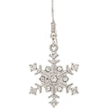Rain : Silver Crystal Sparkle Snowflake Earring