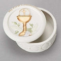 "Roman : Quilted Communion Keepsake Box -"