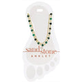 Sand & Stone anklet on a white card with brand name.