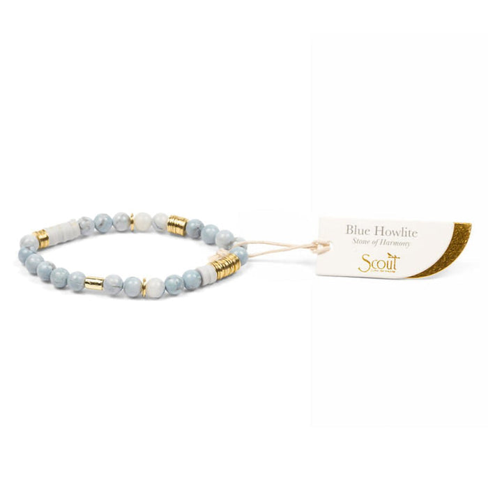 Scout Curated Wears : Intermix Stone Stacking Bracelet Blue Howlite Stone of Harmony at Annie's Hallmark