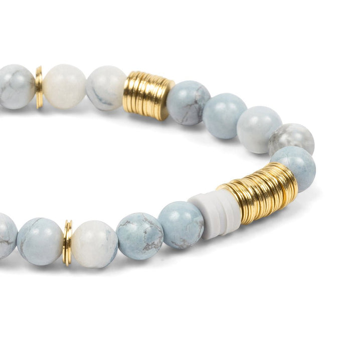 Scout Curated Wears : Intermix Stone Stacking Bracelet Blue Howlite Stone of Harmony at Annie's Hallmark