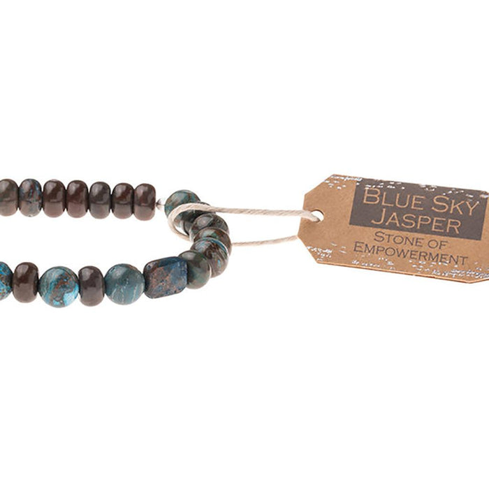 "Scout Curated Wears : Blue Sky Jasper Stone Bracelet - Stone of Empowerment -"