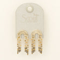Scout Curated Wears : Chromacolor Miyuki Rainbow Fringe Earring - Pewter Multi/Gold - Scout Curated Wears : Chromacolor Miyuki Rainbow Fringe Earring - Pewter Multi/Gold