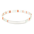 Scout Curated Wears : Good Karma Miyuki Bracelet "One Of A Kind" - Mist/Salmon/Silver