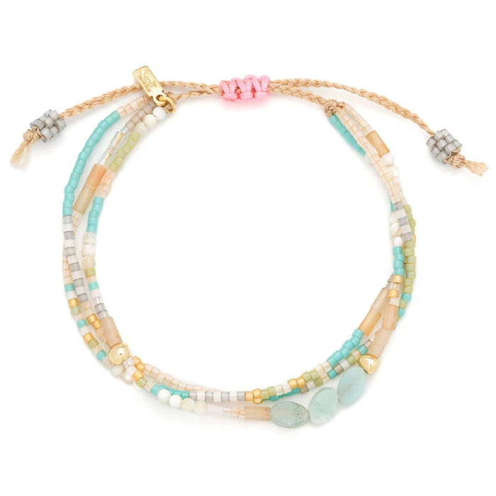 Scout Curated Wears : Mixed Media Bracelet - Courage/Amazonite/Gold
