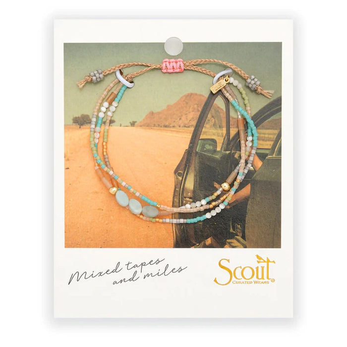 Scout Curated Wears : Mixed Media Bracelet - Courage/Amazonite/Gold