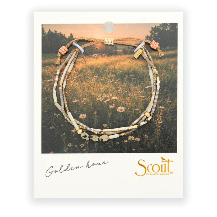Scout Curated Wears : Mixed Media Bracelet - Joy/Dalmatian Jasper/Gold