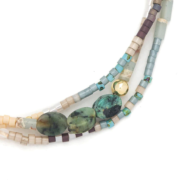 Scout Curated Wears : Mixed Media Bracelet - Transformation/African Turquoise/Gold