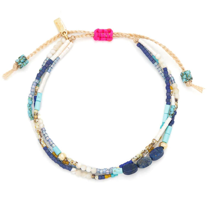 Scout Curated Wears : Mixed Media Bracelet - Truth/Lapis/Gold
