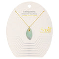 "Scout Curated Wears : Organic Stone Necklace Amazonite/Gold - Stone of Courage - Scout Curated Wears : Organic Stone Necklace Amazonite/Gold - Stone of Courage"