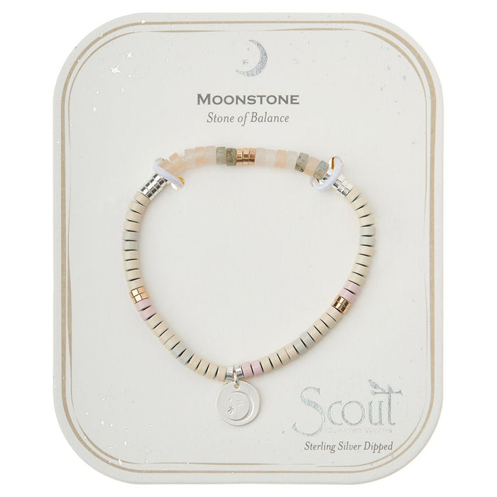 "Scout Curated Wears : Stone Intention Charm Bracelet - Moonstone/Silver/Gold - Scout Curated Wears : Stone Intention Charm Bracelet - Moonstone/Silver/Gold"