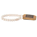 "Scout Curated Wears : White Fossil Stone Bracelet - Stone of Nurturing -"