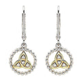 Shanore : Sterling Silver CZ Trinity Drop Earrings - Shanore : Sterling Silver CZ Trinity Drop Earrings