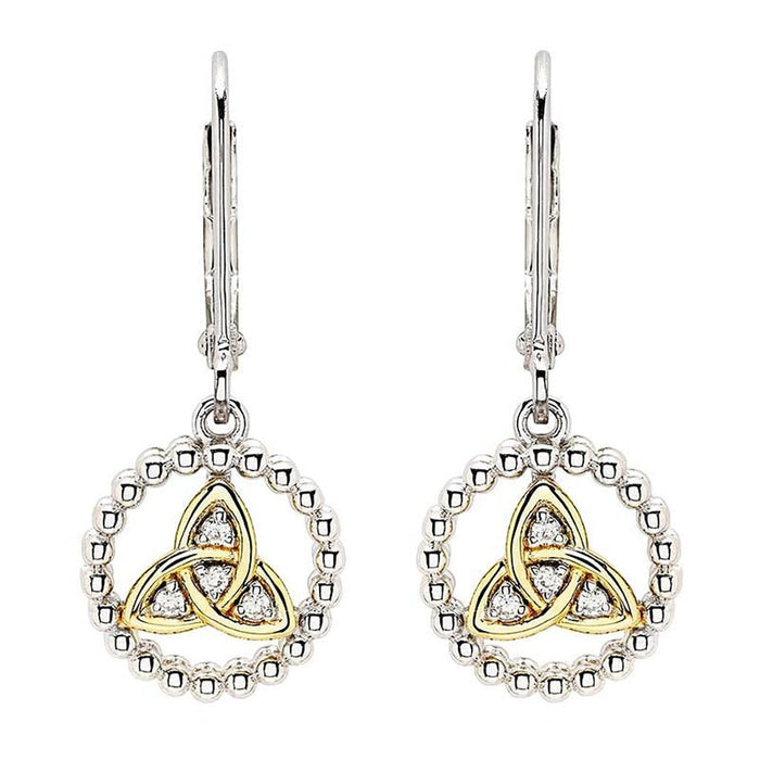 Shanore : Sterling Silver CZ Trinity Drop Earrings - Shanore : Sterling Silver CZ Trinity Drop Earrings