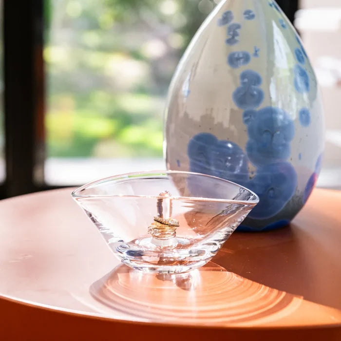 This Simon Pearce Champlain Ring Holder offers an elegant place to keep your favorite jewelry.