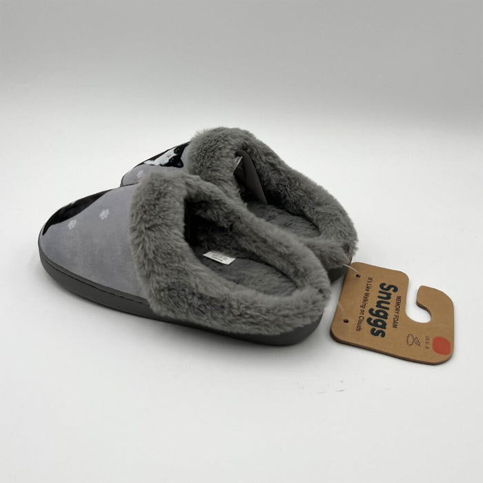 Snuggs : Black and White Cat Slippers - Snuggs : Black and White Cat Slippers