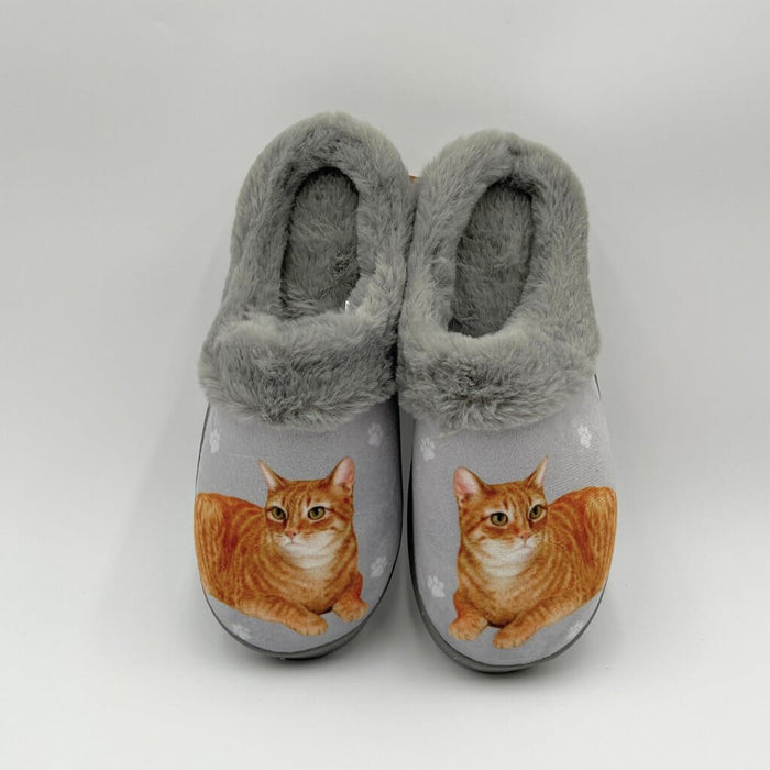 Snuggs : Orange Tabby Cat Slippers - Snuggs : Orange Tabby Cat Slippers