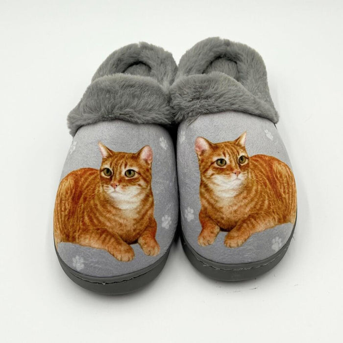 Snuggs : Orange Tabby Cat Slippers - Snuggs : Orange Tabby Cat Slippers