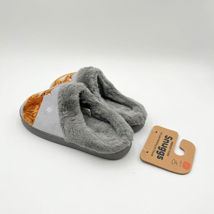 Snuggs : Orange Tabby Cat Slippers - Snuggs : Orange Tabby Cat Slippers