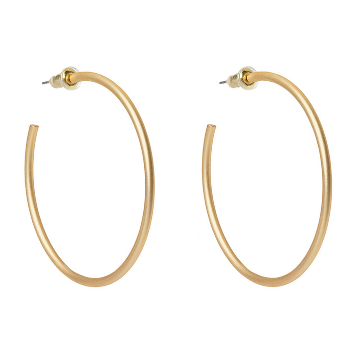 Spartina 499 jewelry-Matte finish earrings-Hoop earrings-Gold earrings- Gold jewelry-gift shop-gifts for her