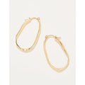 Spartina 449-Gold earrings-matte finish jewelry-hoop earrings-gold jewelry