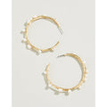Spartina 499 jewelry-Matte finish earrings-Hoop earrings- Pearl Gold earrings- Gold jewelry-gift shop-gifts for her