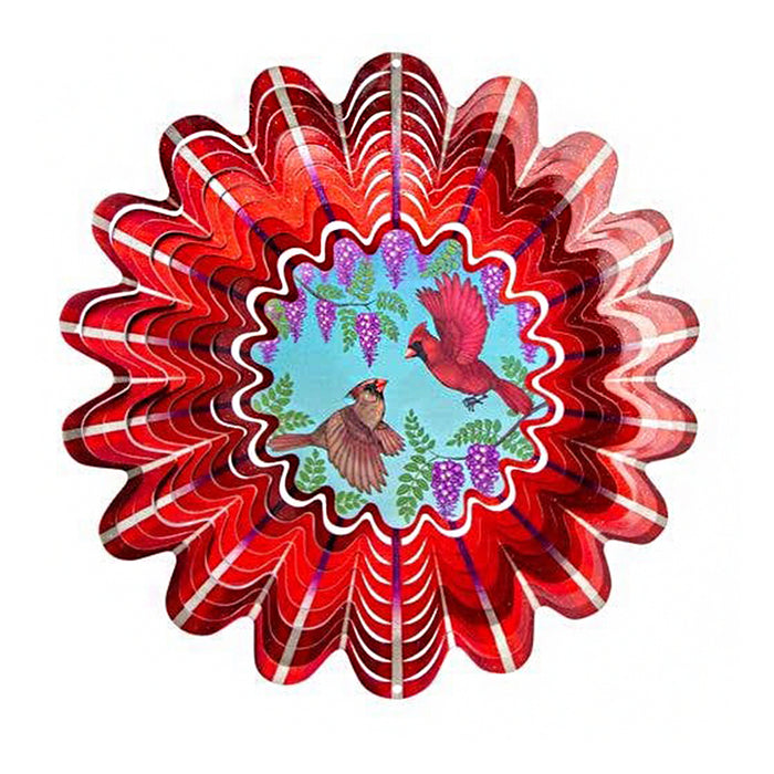 "Spinfinity : Animated Cardinals  -Cardinals  -Wind Spinner- Spinfinity Designs -Spinfinity Wind spinners -Spinners- Wind Spinners - Outdoor Decor- Decor at Annie's Hallmark"