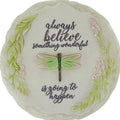 This Spoontiques Always Believe Stepping Stone adds meaningful beauty to your garden.