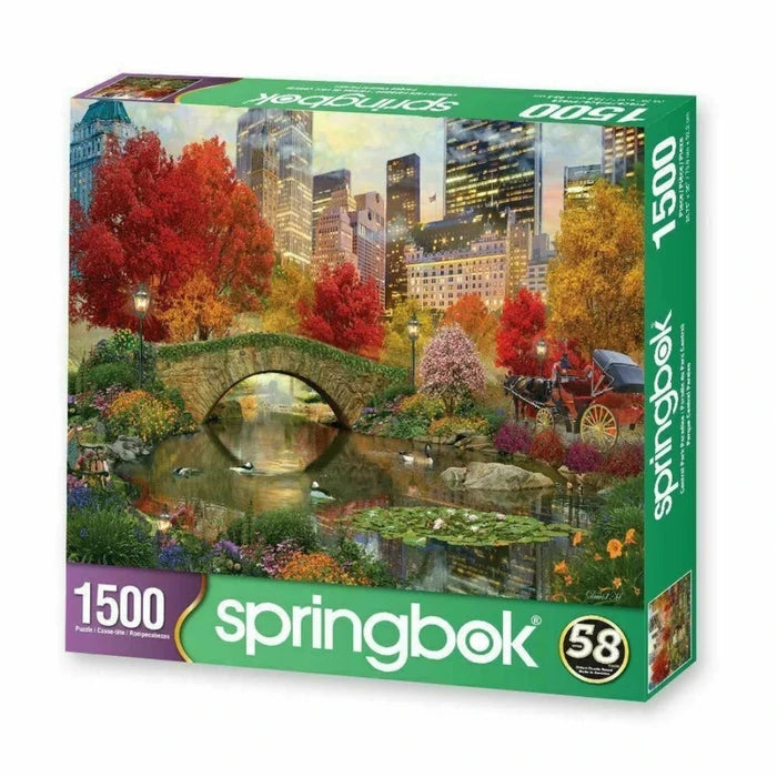 Springbok puzzle box featuring central park paradise.