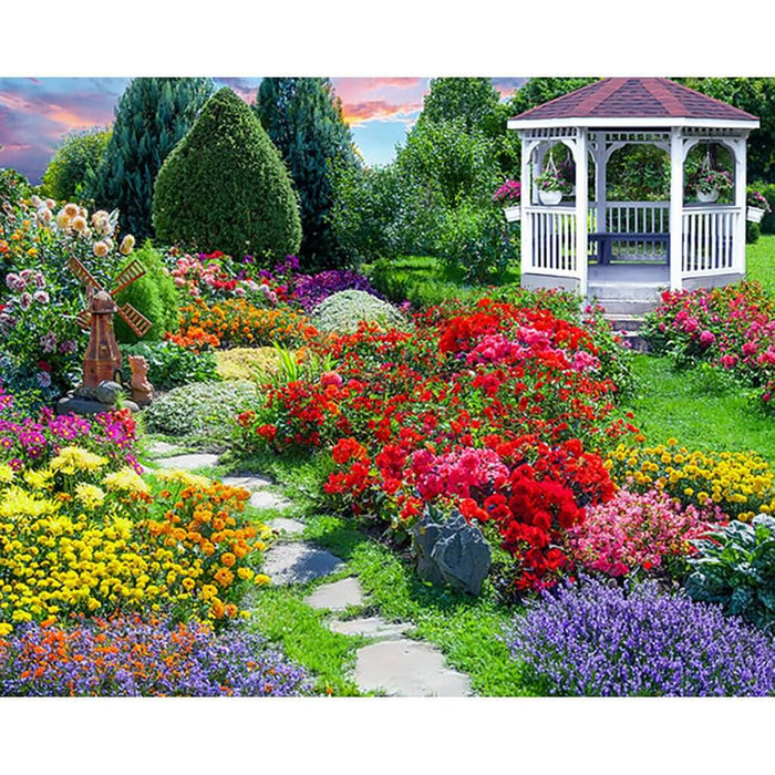 Springbok : Flower Garden 500 Piece Jigsaw Puzzle - Springbok : Flower Garden 500 Piece Jigsaw Puzzle