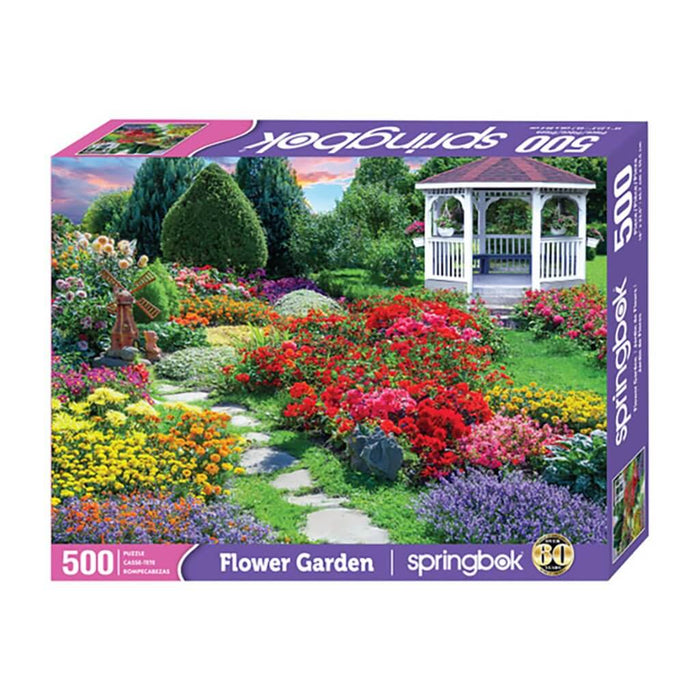 Springbok : Flower Garden 500 Piece Jigsaw Puzzle - Springbok : Flower Garden 500 Piece Jigsaw Puzzle