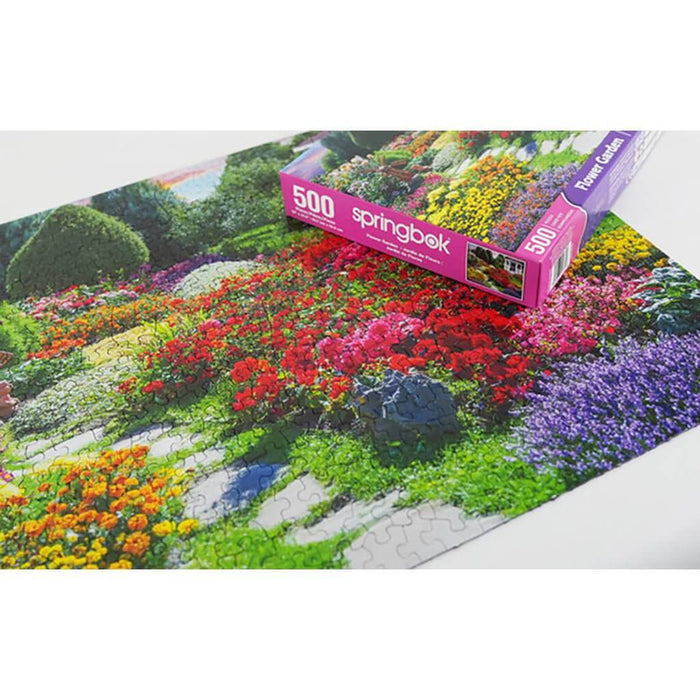 Springbok : Flower Garden 500 Piece Jigsaw Puzzle - Springbok : Flower Garden 500 Piece Jigsaw Puzzle