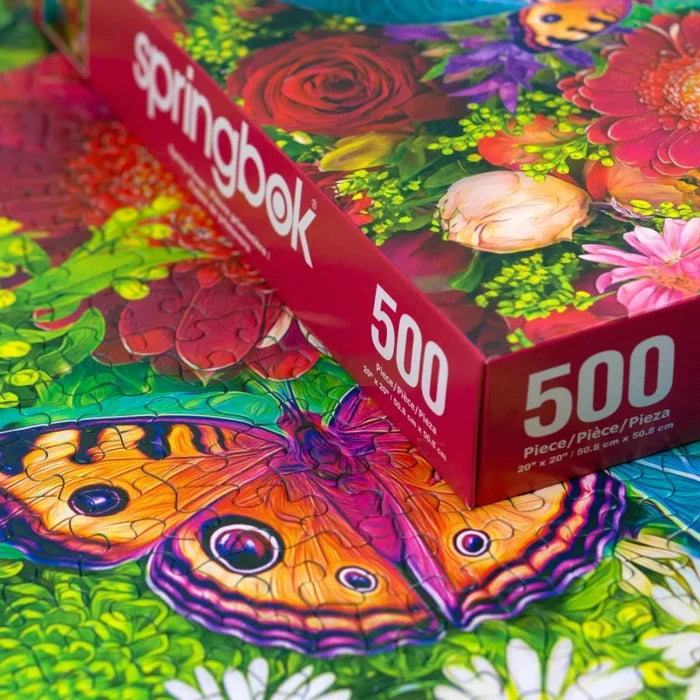 Springbok 500-piece puzzle box with butterfly design