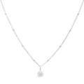 "Stia : Love Letter \"W\" Mini Disk Necklace -"
