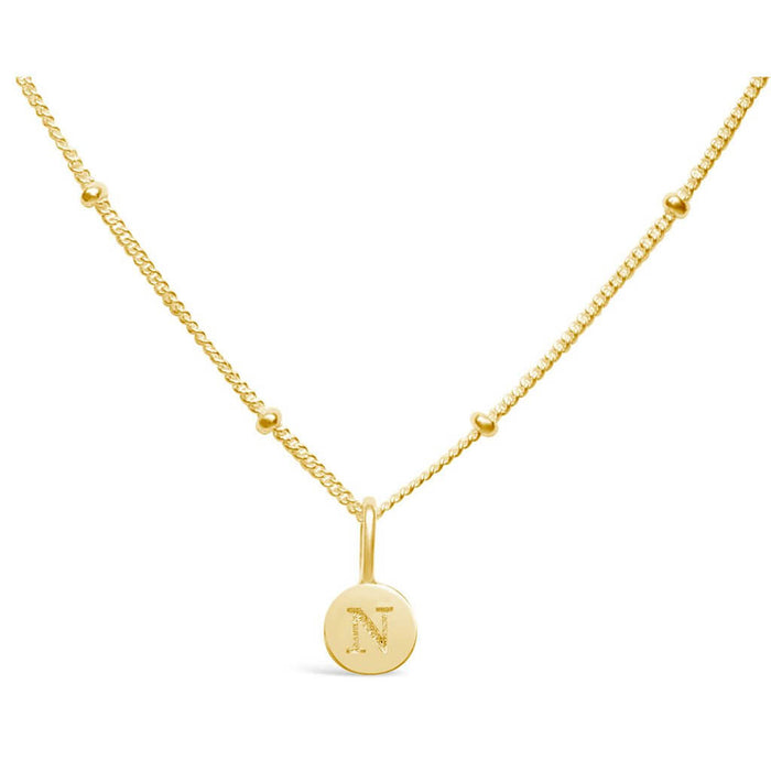 Stia : Mini Love Letter Necklace in Gold - N - Stia : Mini Love Letter Necklace in Gold - N