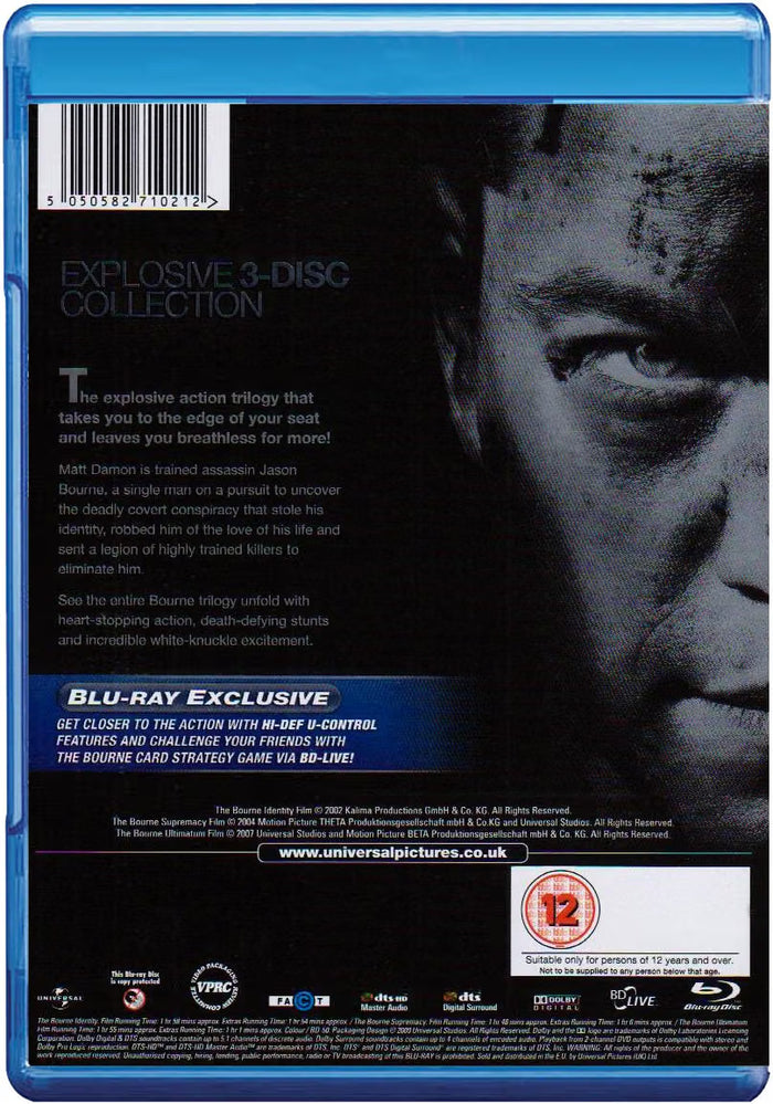 The Ultimate Bourne Collection – Blu-ray Action Thriller Matt Damon Universal Box Set