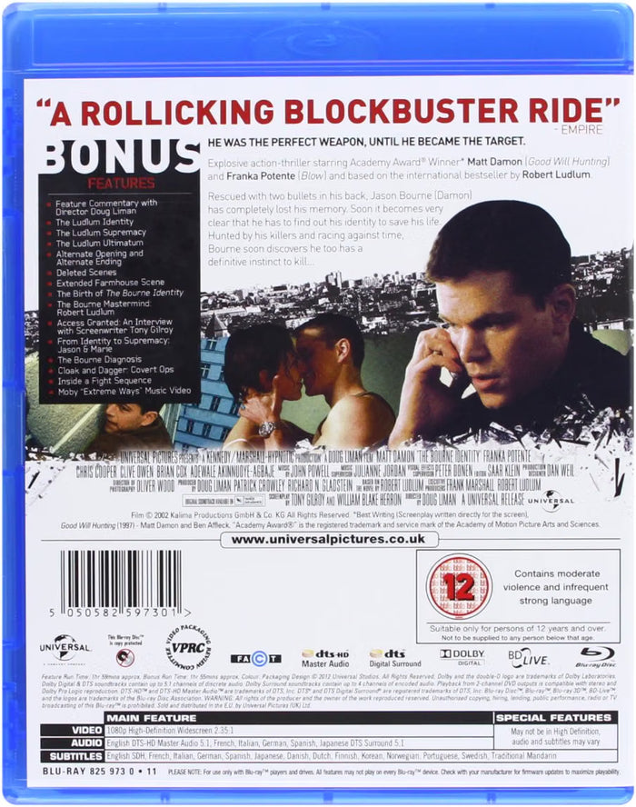 The Ultimate Bourne Collection – Blu-ray Action Thriller Matt Damon Universal Box Set