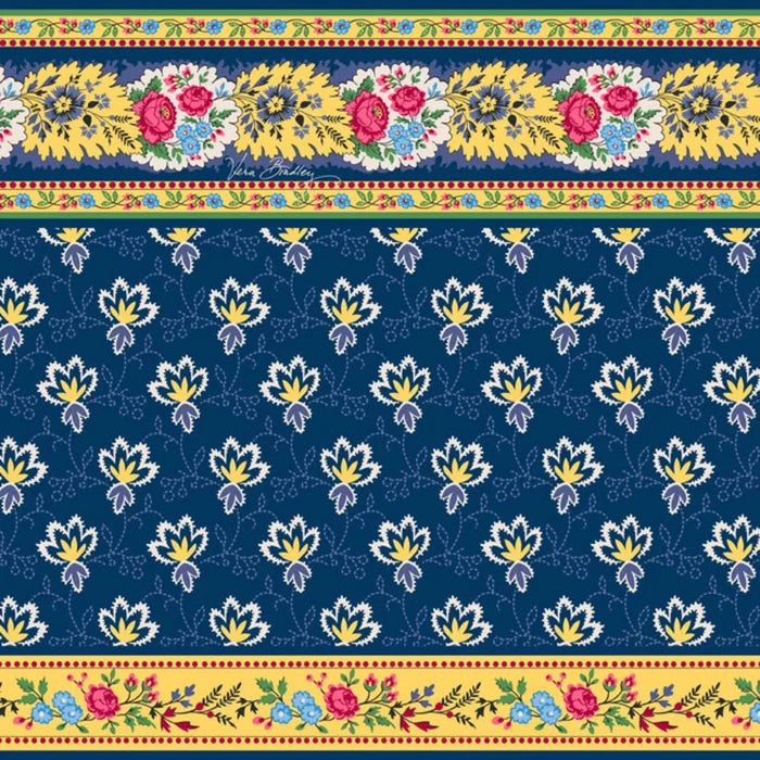 A blue purse with a decorative floral design, highlighting a chic and trendy accessory.