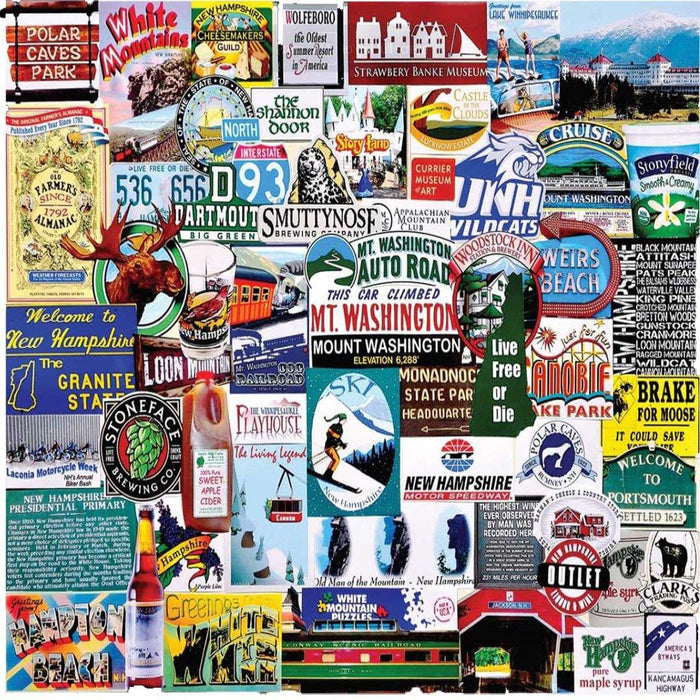 "White Mountain : I Love New Hampshire - 1000 Piece Jigsaw Puzzle -"