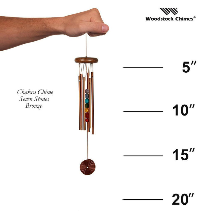 "Woodstock Chimes : Chakra Chime - Seven Stones, Bronze -"